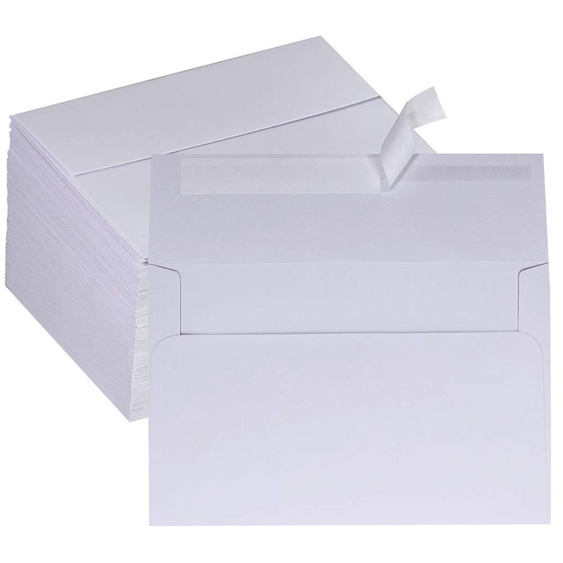 windiy 150 Pack Bulk A9 Invitation Envelopes in White Peel & Press Self Seal 5 3/4 x 8 3/4 Envelopes 95lbs. Paper Stock for Wedding Holiday Baby Shower Invitations Announcements Mailing Greeting Cards - Image 1